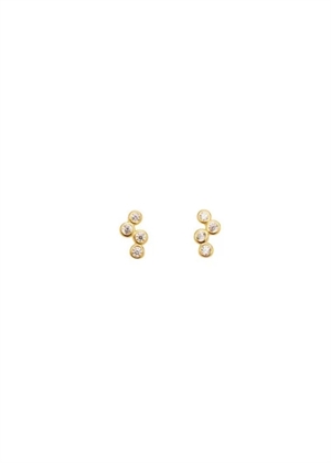 Alice crystal studs Forgyldt Pico 